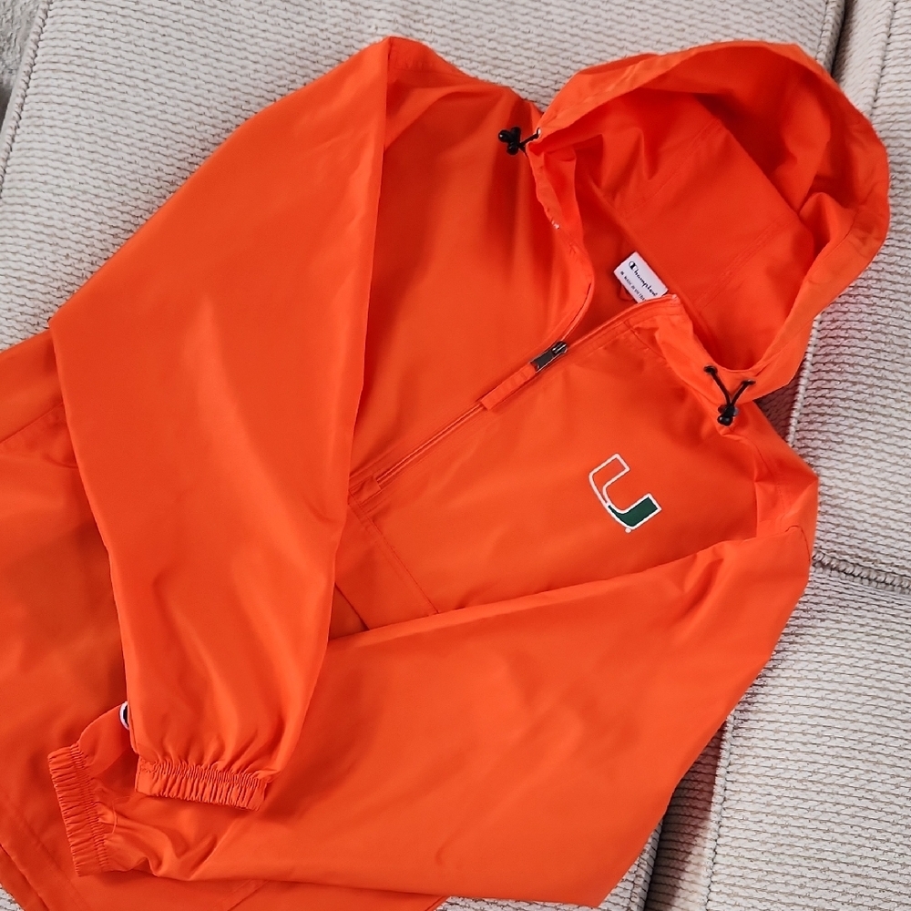 Champion Orange Windbreaker Jacket